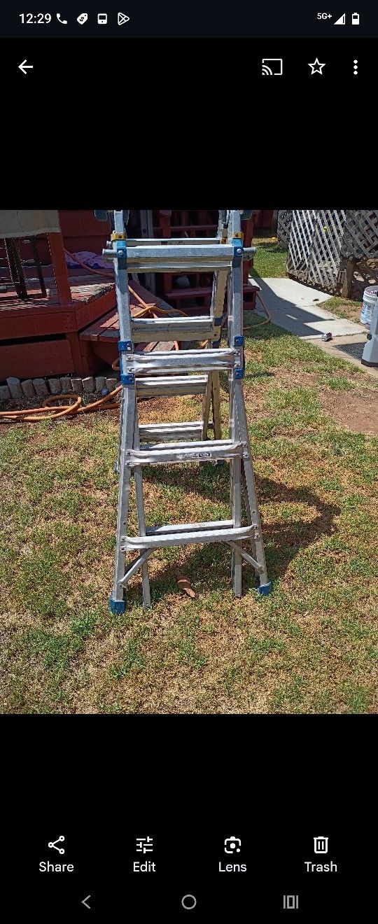Werner 18ft Reach Height Multi-Position Ladder, 