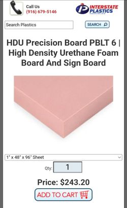 Precision Board 
HDU Precision Board PBLT 6 | High Density Urethane Foam Board And Sign Board