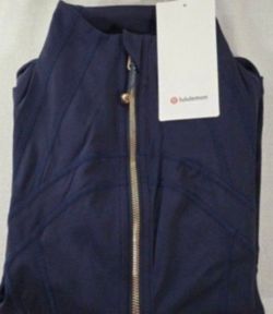 Navy Blue Lululemon Jacket Gold Zipper - Size 2