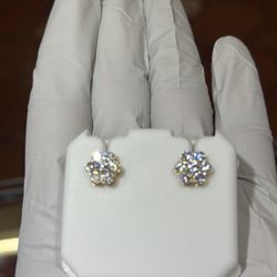 GOLD Moissanite Earring