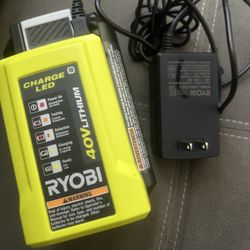 RYOBI 40V Lithium-Ion Charger with USB Port