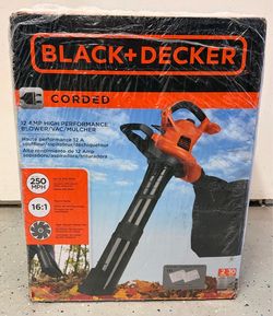 Black + Decker 12 AMP High performance BLOWER/VAC/MULCHER