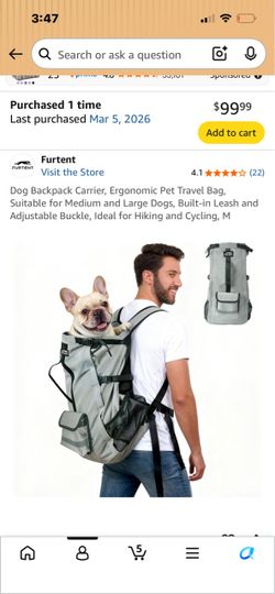 Pet Backpack (up to 33 Lbs)