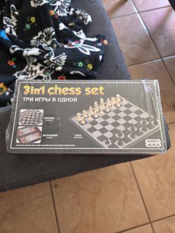 3 in 1 chess, checkers, backgammon