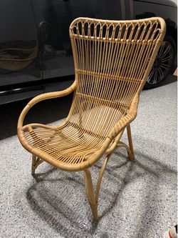 Vintage Rattan Peacock Lounge Chair