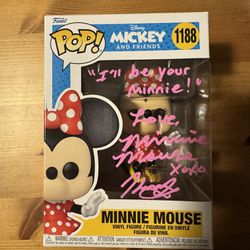 Kaitlyn Robrock Signed Funko Minnie Mouse OCCM COA 