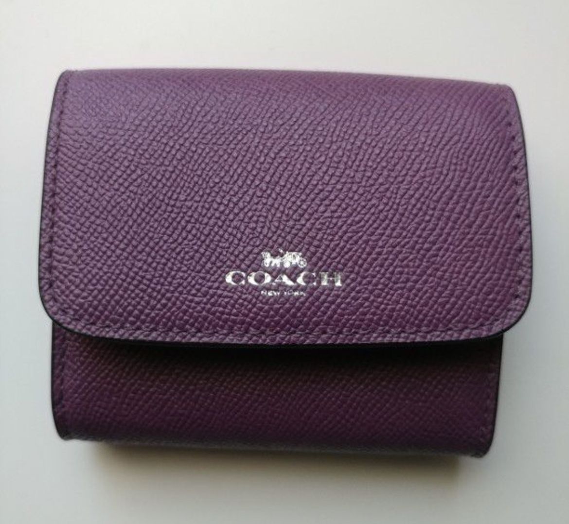 NEW Coach Berry (purple) Leather Womens Wallet