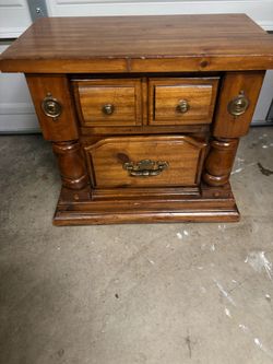 Wooden nightstand