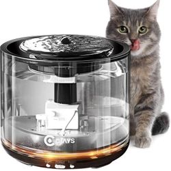 Ciays 67oz/2L Pet Water Fountain Automatic Cat Drinking Fountain Multi Filtration System Pet Water F