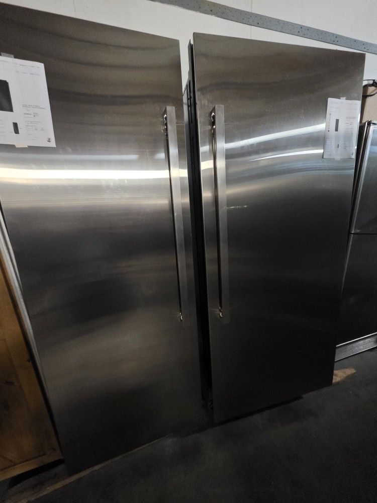 66" JENN AIR COLUMNS REFRIGERATOR AND FREEZER 