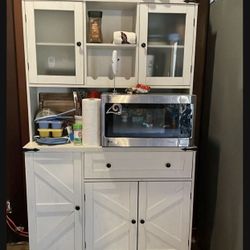 Kitchen Pantry Hutch Storage Cabinet