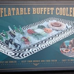 Inflatable Buffet Ice Cooler- Great For Pool party, Park, Beach- Extra Large: 49"x25.5"x6"