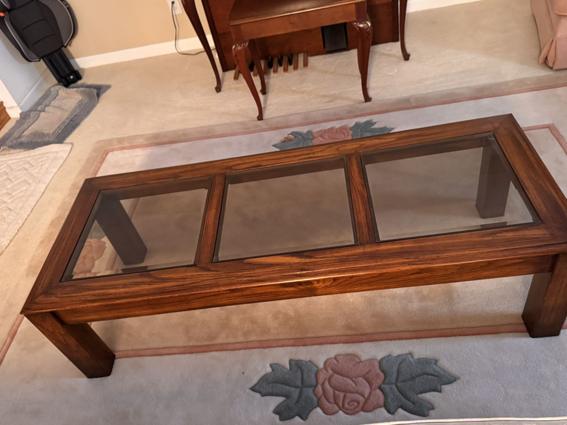Console & Two Matching Side Tables