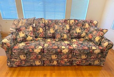 Krause’s Sofa mid-size floral custom made Dec’97