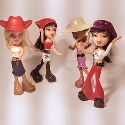 McDonald's 2003  Vtg *Bratz* Happy Meal Dolls Toys Lot of 4 ~Chloe, Yasmin Jade