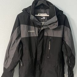 Black Men Snow Jacket Size XL Brand Columbia