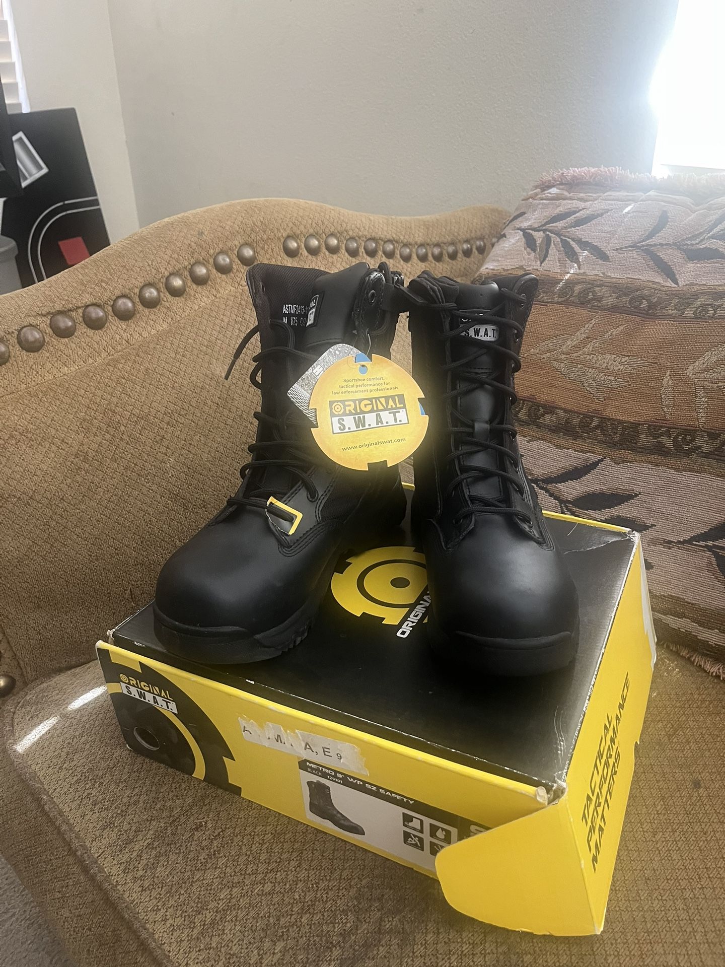 Black New Work Boots