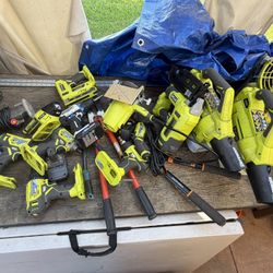 Ryobi Tools. Foggers, Drills, Mister Fan, Tile Cutter And More