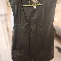 Black Leather Vest