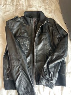 Black leather jacket