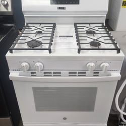 30 in. 4-Burners Smart Free-Standing Gas Range in White