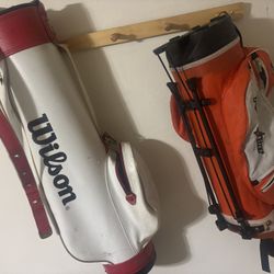 Vintage Wilson Golf Bag & Powerbilt Standing Bag 