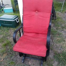 Black Rocking Chair For Sale With Red Cushion $60