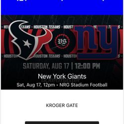Texans Vs Giants 08/17