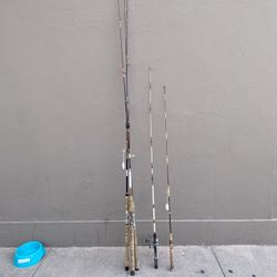 Saltwater And Freshwater Fishing Poles