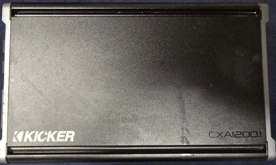 KICKER - CX 1200W Class D Digital Mono Amplifier with Variable Low-Pass Crossover - Black