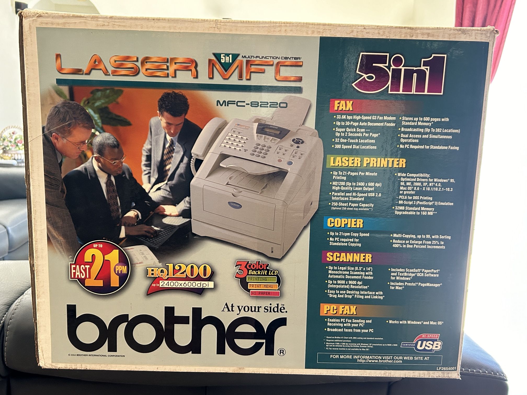BROTHER 5 In One Laser Printer, Scanner, Copier, Fax , PC Fax