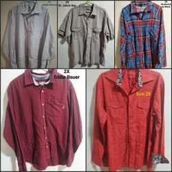 SIZE 2X MENS CLOTHES BUTTON DOWN SHIRTS (ROPA CAMISAS PARA HOMBRE TALLA PLUS 2X)