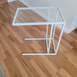 White Metal Side Table