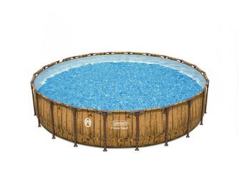 Coleman Power Steel 22 ft. x 52 in. Round Metal Frame Above Ground Pool Set