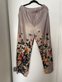 New Wide House Pants Unisex - Butterfly Print 