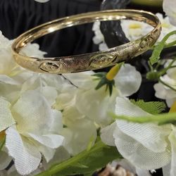 14K gold plated bangle bracelets