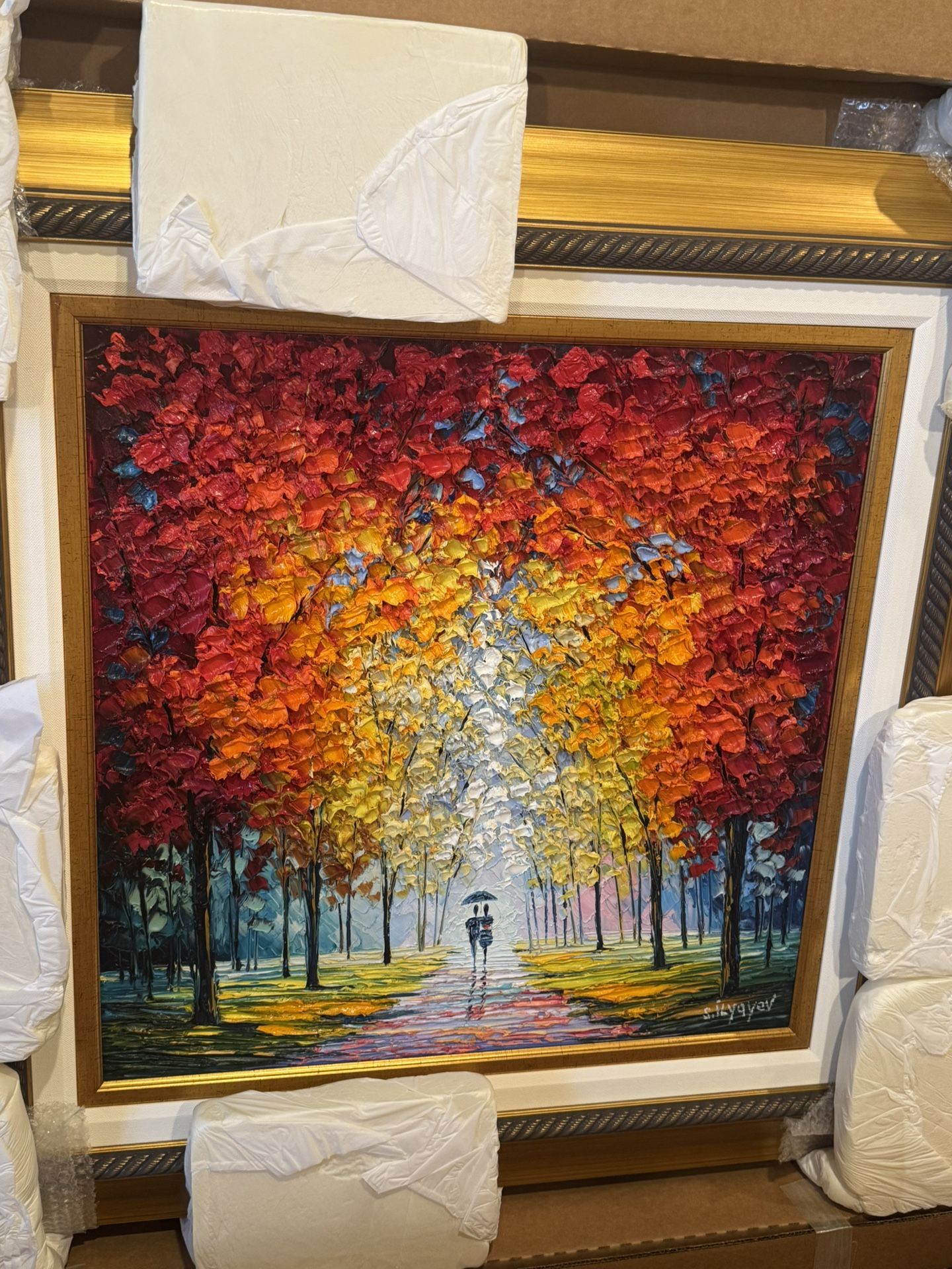 Ilyayev, olava A Walk by You XIl 2019 23 3/4" x 23 7/8" Oil painting on canvas. Hand-signed in pigment lower right by the artist. A unique work. COA
