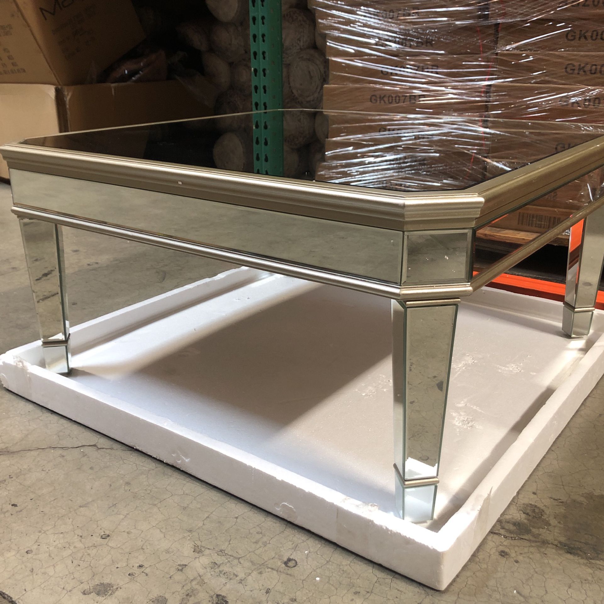 Mirrored Square Accent Coffee Table