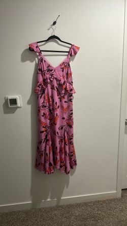 Beautiful pink floral long dress
