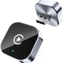 2026 Upgraded Wireless CarPlay Adapter - Fast Auto-Connect, Stable Connection, Mini Size Plug & Play Adapter for iPhone & Android Auto Compatible Cars