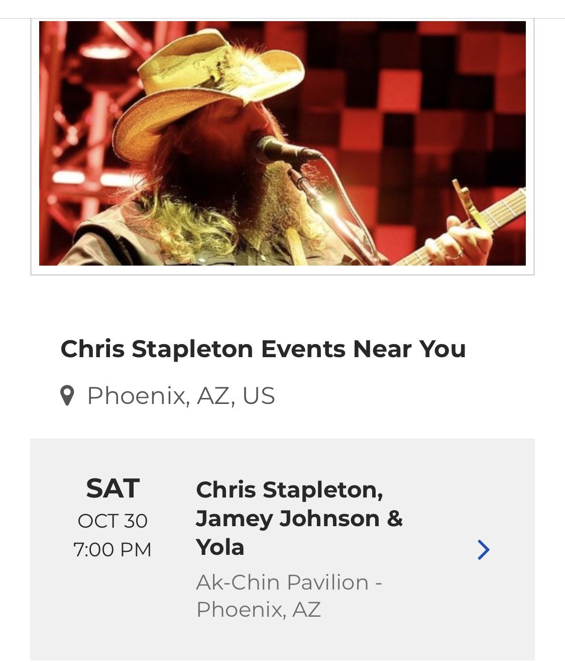 Chris Stapleton Concert Tickets