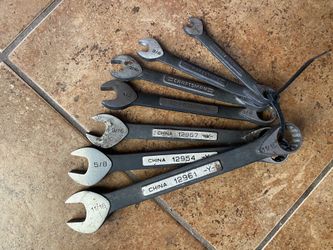 (7) Craftsman Combination Wrenches Black Oxide