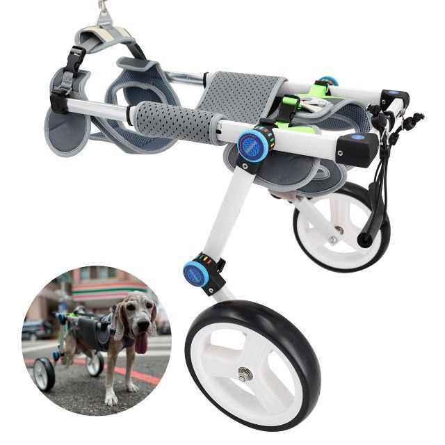 HobeyHove Adjustable Dog Cart/Wheelchair,Fordable Dog Wheelchair For Back Legs,Assist Small Pets With Paralyzed Hind Limbs
Size SMALL