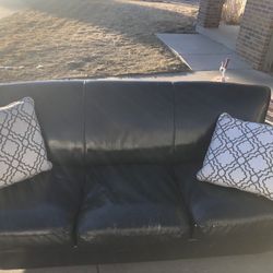 Faux Leather Couch