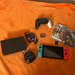 COMPLETE Nintendo Switch Bundle - 4 Games, Extra Controllers, 64 Extra GB