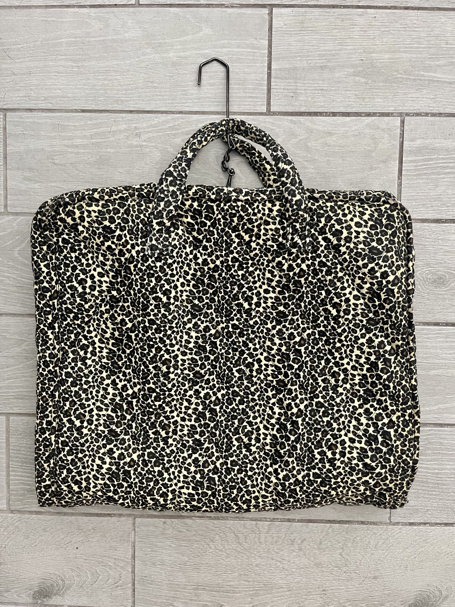 Leopard Print Hanging Travel Garment Bag Travel Animal Print Foldable Zip Quilted