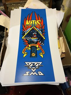 SMA Airlines Natas 4 Color Hand Screen Printed Poster Santa Cruz