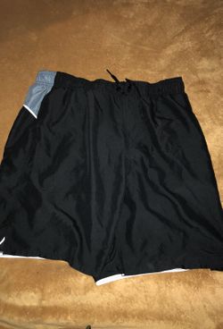 Black grey nike shorts