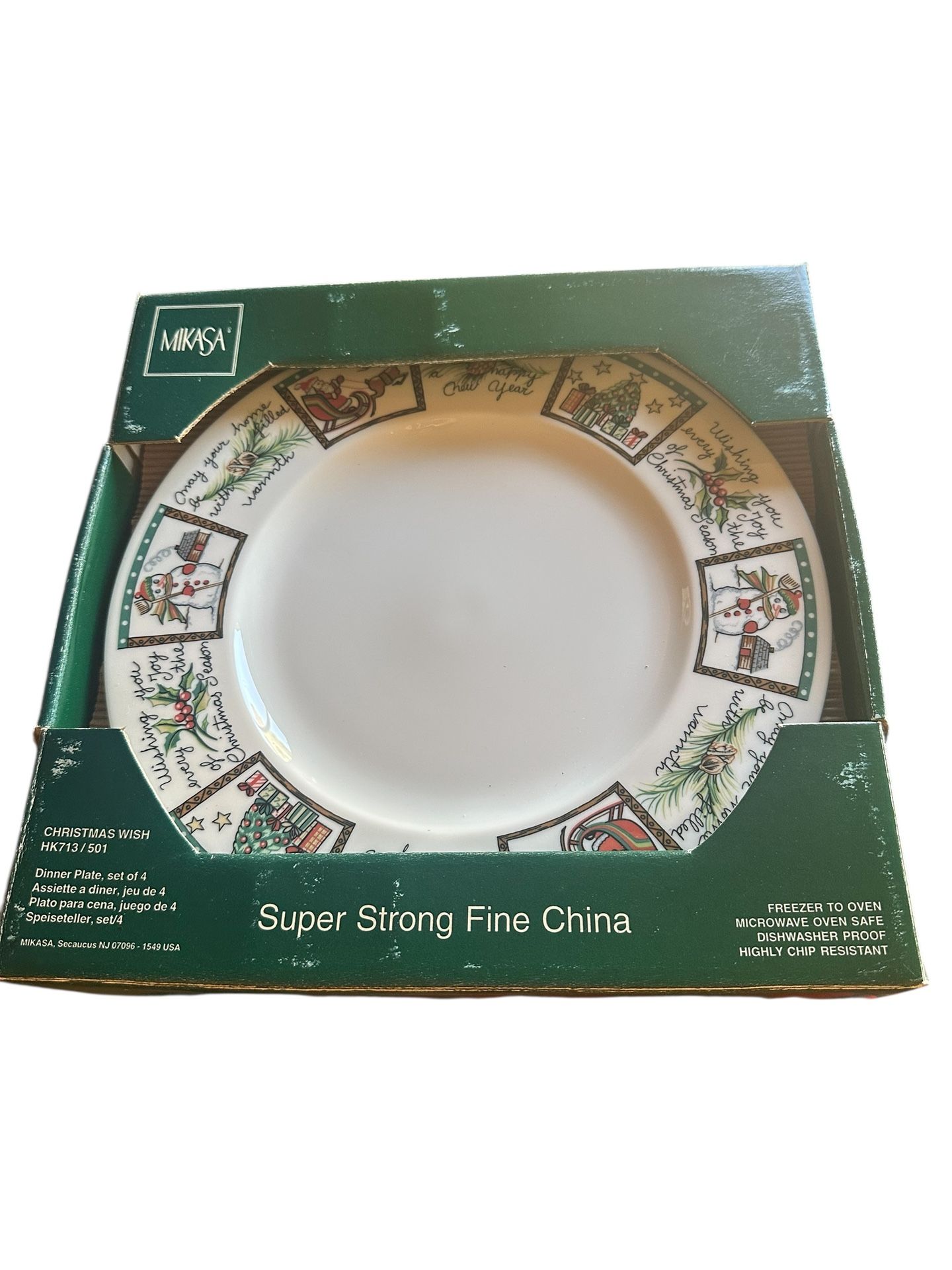 Vintage MIKASA Christmas Wish Dinner Plate