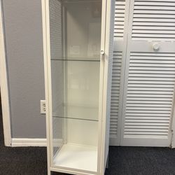 IKEA Glass Door Cabinet – White, 45” Tall